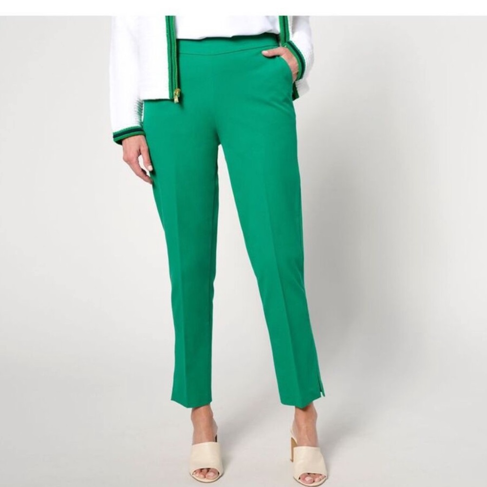 NWOT Isaac Mizrahi Live! Women's Pants Sz 10 Tall Stretch Icon Ankle Green